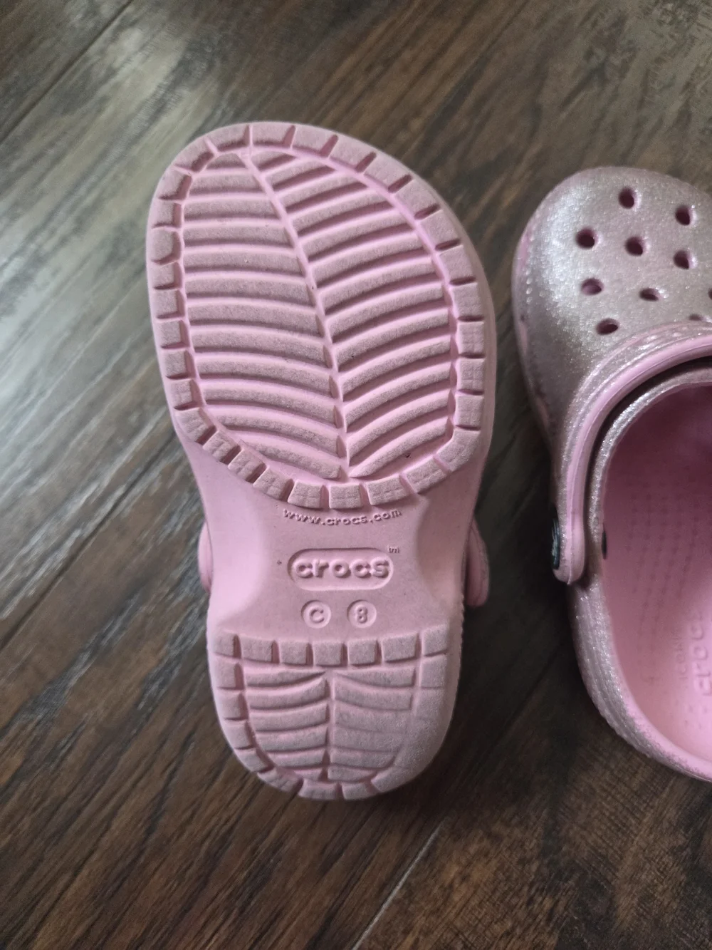 Kids Pink Sparkly Clog - Lightweight Comfort